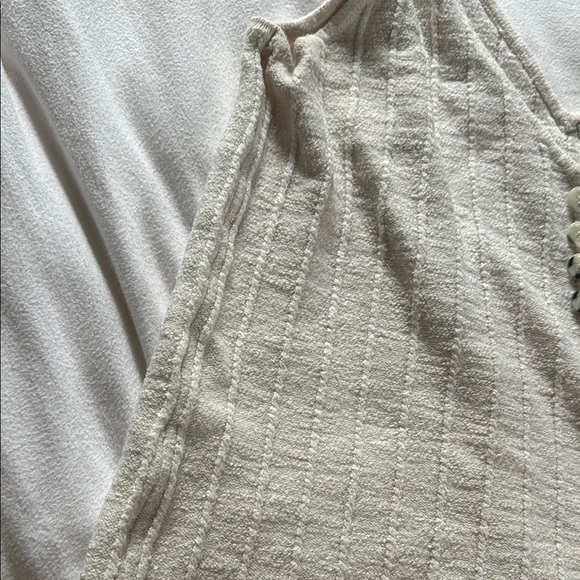 Cream Ribbed Boxy Tank Top - Picture 5 of 5